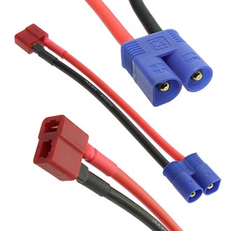 Deans f to EC3 M adapter 14AWG 10CM